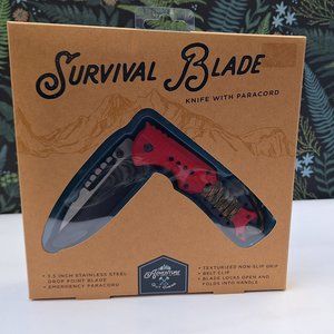 Adventure Survival 3.5" Blade Srainless Steel Knife with Paracord & Belt Clip